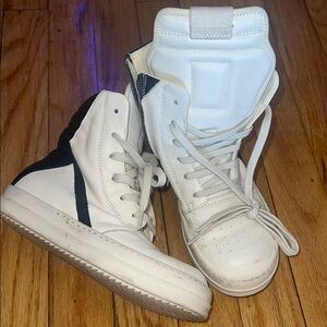 Rick Owen’s Geobasket Leather Kids Sneakers